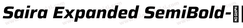 Saira Expanded SemiBold字体转换